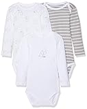 NAME IT Unisex Baby Nbnbody 3p Ls Noos Strampler, Mehrfarbig (Alloy), 95 (Talla del fabricante: 80) (3er Pack)