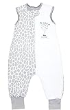 TupTam Baby Unisex Winter Schlafsack mit Beinen 2,5 Tog, Farbe: Giraffe, Größe: 104-110