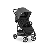 Hauck Buggy Rapid 4 bis 25 kg, Kinderbuggy Klein Zusammenklappbar, mit Liegefunktion, Höhenverstellbar, Großer Korb, Grau Schwarz