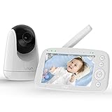 Babyphone mit Kamera, VAVA 5 Zoll Video Baby Monitor, 720P IPS HD Display, Nachtsicht, Weitwinkelobjektiv, 300M Reichweite, Zwei Wege Audio, 4500 mAh Akku, Temperatursensor, Ein-Klick-Zoom Funktion