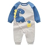 Baby Jungen Strampler Säugling Mädchen Overall Langarm Schlafanzug Einteilige Baumwoll Outfits 0-3 Monate