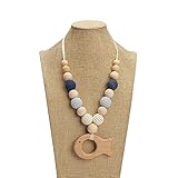 Mamimami Home Baby Holz Kinderkrankheiten Halskette Fisch Tier geformt häkeln Perlen für das Stillen und Baby mit Dusche Geschenk