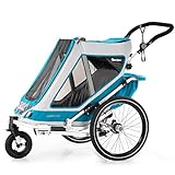 Qeridoo Speedkid 1 (2020) Fahrradanhänger für 1 Kind, Kinderfahrradanhänger - Grau