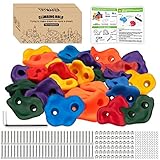 Trymaker Klettergriffe, Kinder Klettersteine für Kletterwand, 15 Stück Kletterwandgriffe Set für Kinder Erwachsene Outdoor