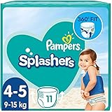 Pampers Baby Windeln Größe 4-5, Splashers, Einweg Schwimmwindel für sicheren Schutz im Wasser, 11 Schwimmwindeln