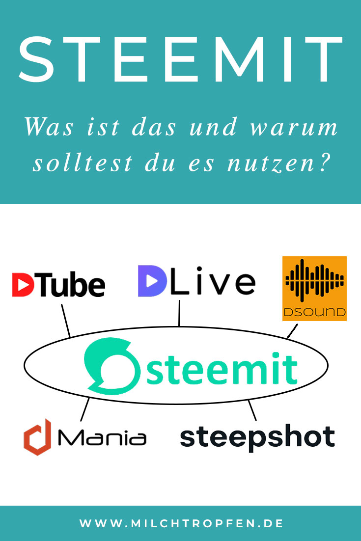Steemit - Was ist das und warum solltest du es nutzen | Mehr Infos auf www.milchtropfen.de