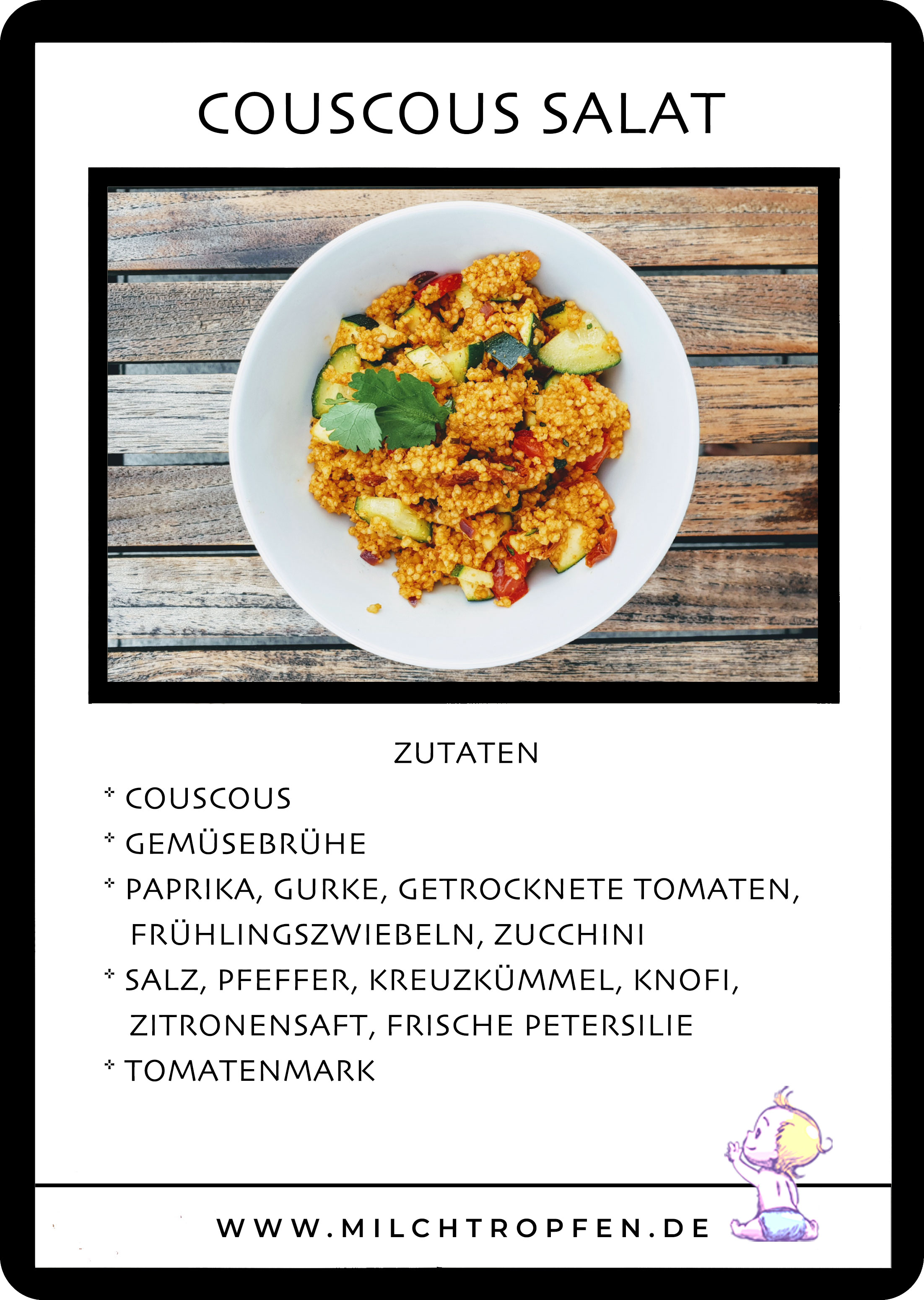 Couscous Salat | Mehr Infos auf www.milchtropfen.de