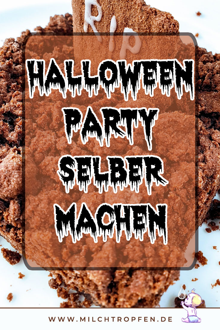 Halloween Party selber machen - Grabstein Kuchen | Mehr Infos auf www.milchtropfen.de