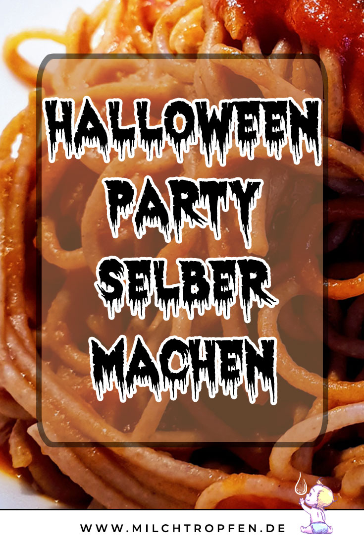 Halloween Party selber machen - Spaghetti mit Blut | Mehr Infos auf www.milchtropfen.de