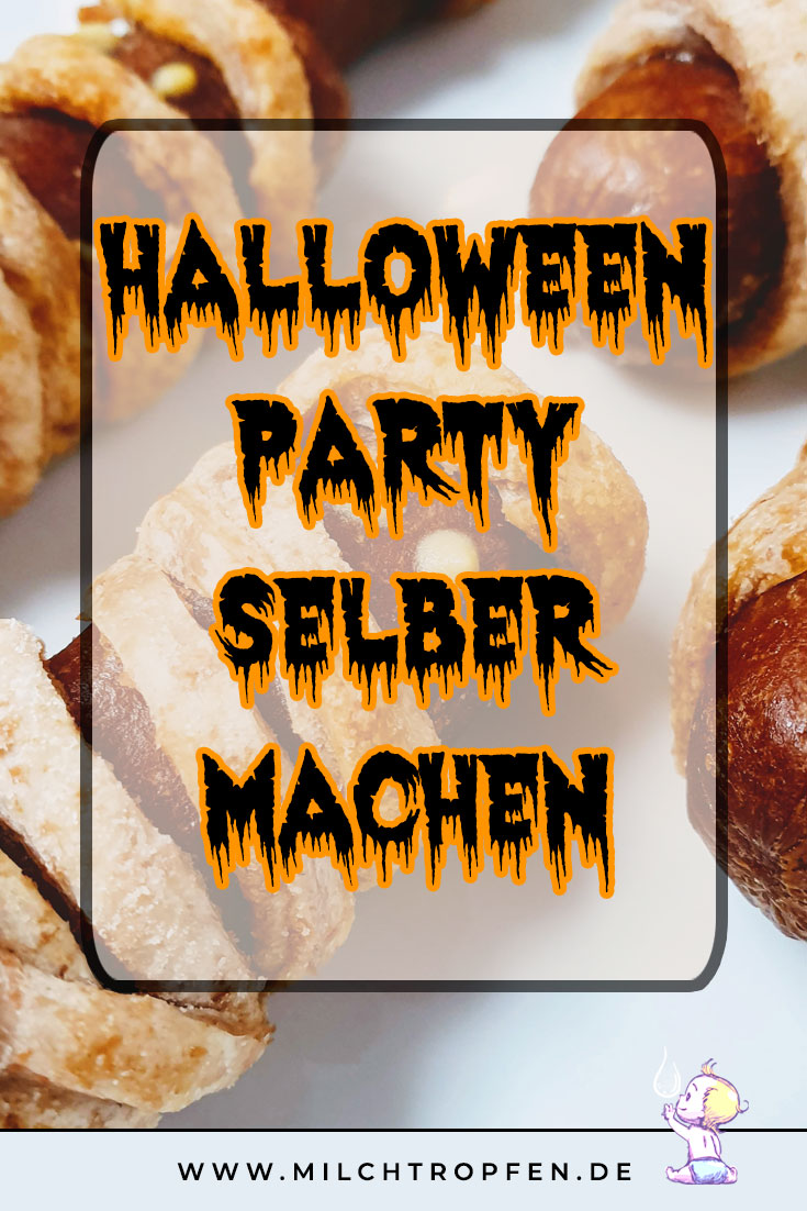 Halloween Party selber machen - vegane Würstchen Mumien | Mehr Infos auf www.milchtropfen.de